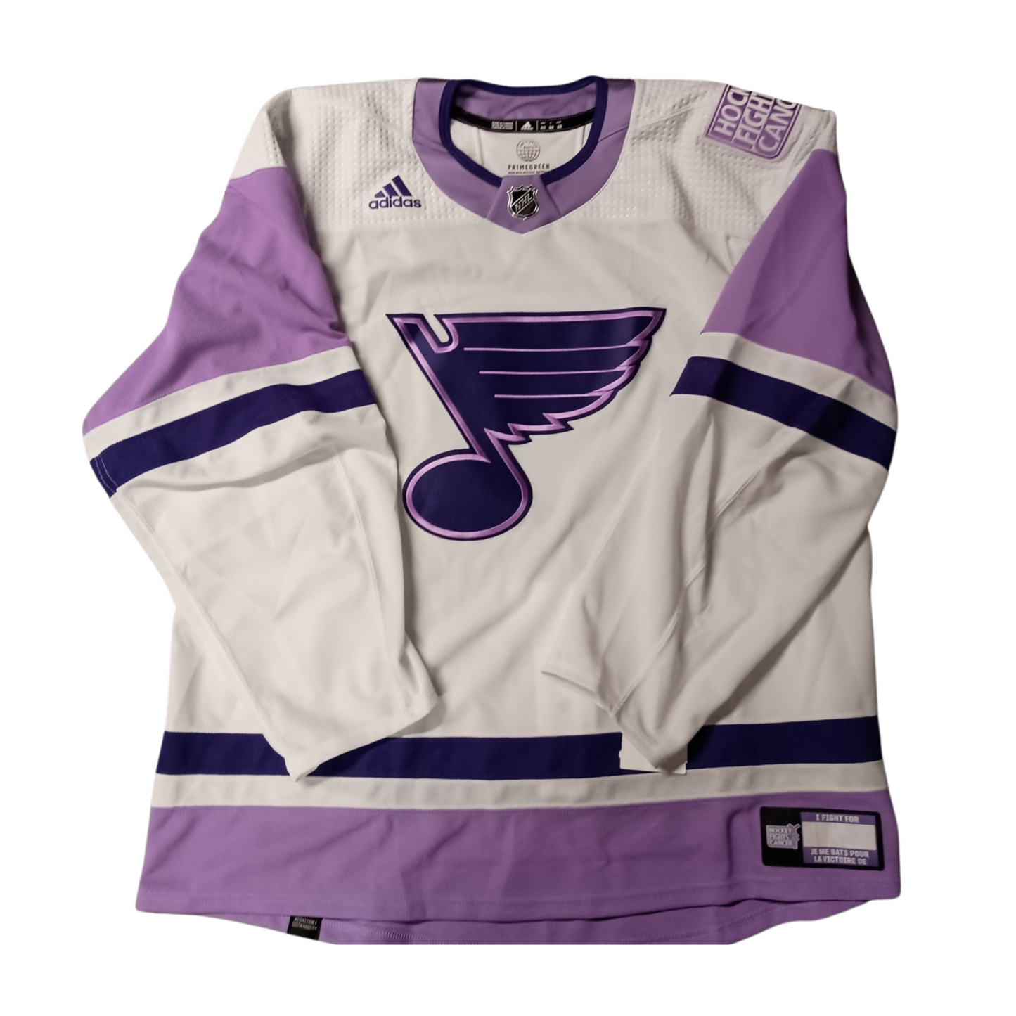 White Hockey Fights Cancer Jersey